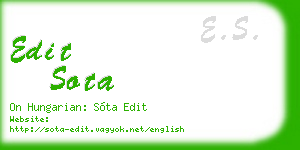edit sota business card